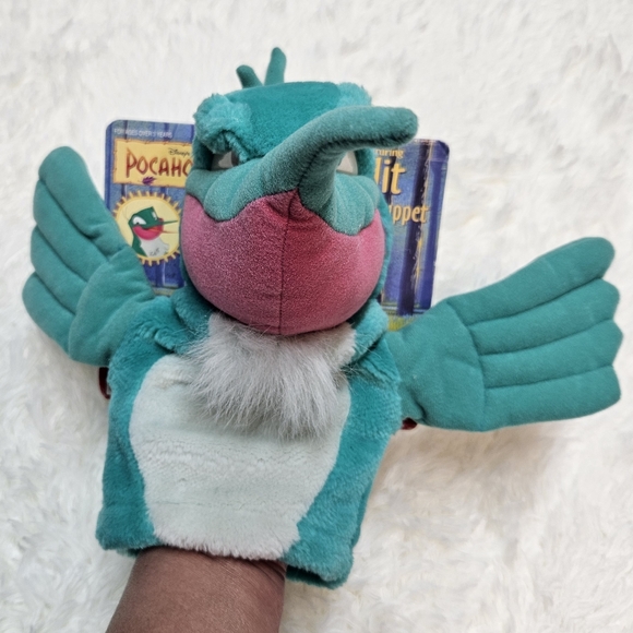 VTG 90S Disney Pocahontas Character FLIT Hummingbird Plush Hand Puppet Mattel - Picture 3 of 12